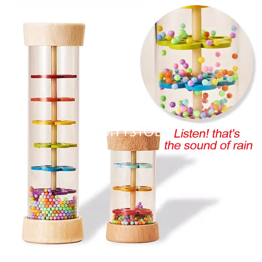 Baby Wooden Rain Sound Hourglass Shaker