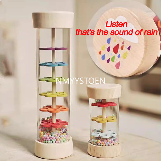 Baby Wooden Rain Sound Hourglass Shaker